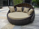 Indoor Office / Home Resin Wicker Daybed With Aluminium Frame